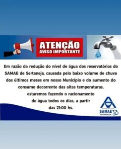 racionamento de água sertaneja